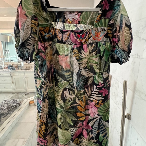 Johnny Was Tropical Puff Sleeve Dress - Picture 7 of 16